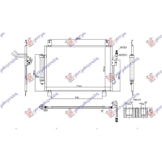 CONDENSER 2.5 HYBRID - 3.5 PETROL (715x461) (NISSENS) - NISSAN NISSAN PATHFINDER (R52) 13-17 pentru NISSAN, NISSAN PATHFINDER (R52) 13-17