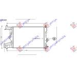 RADIATOR 1.4-1.6 TURBO PET.MAN.(58x39,5) - DAEWOO - CHEVROLET CHEVROLET CRUZE 13- pentru DAEWOO - CHEVROLET, CHEVROLET CRUZE 13-