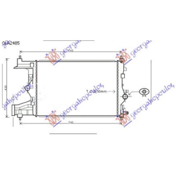 RADIATOR 1.4-1.6 TURBO PET.MAN.(58x39,5) (KOYO) - DAEWOO - CHEVROLET CHEVROLET CRUZE 09-13 pentru DAEWOO - CHEVROLET, CHEVROLET CRUZE 09-13