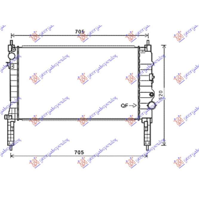  RADIAT.  1.4  16v  TURBO  BENZ.  MANUAL  (620x360x26)    pentru DAEWOO - CHEVROLET, CHEVROLET TRAX 13-