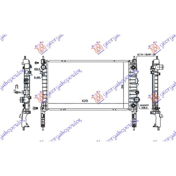  RADIATOR  1.4  16v  TURBO  AUTOMATIC  BENZ.  (620x360x26)  -  DAEWOO  -  CHEVROLET  CHEVROLET  TRAX  13-  pentru DAEWOO - CHEVROLET, CHEVROLET TRAX 13-