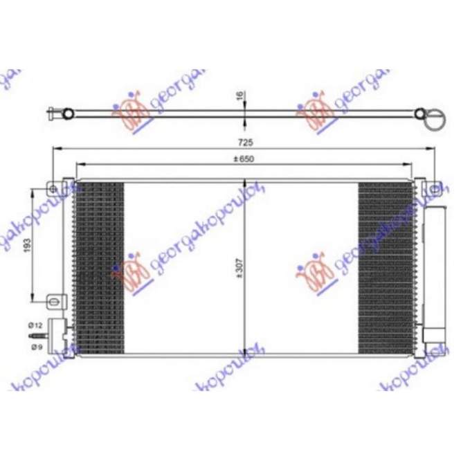  RADIATOR  AC  1.4i  16v  TURBO  BNZ.  (650x310x16)  (KOYO)  pentru OPEL, OPEL MOKKA 13-16