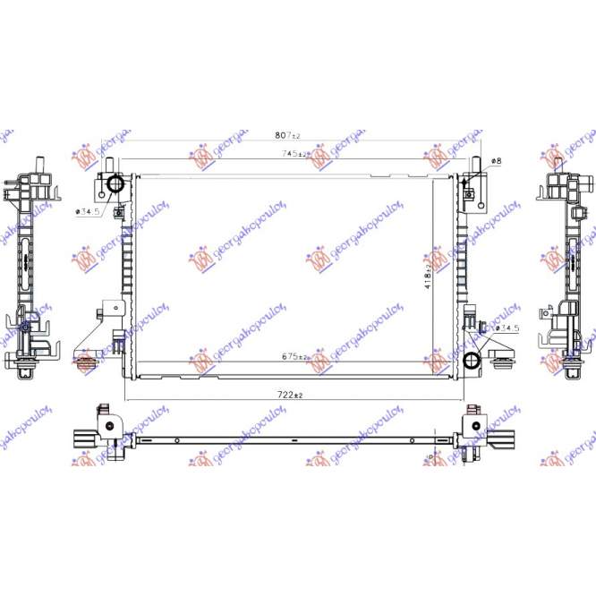  RADIATOR  HYBRID  (675x420x16)  -  OPEL  OPEL  AMPERA  11-  pentru OPEL, OPEL AMPERA 11-