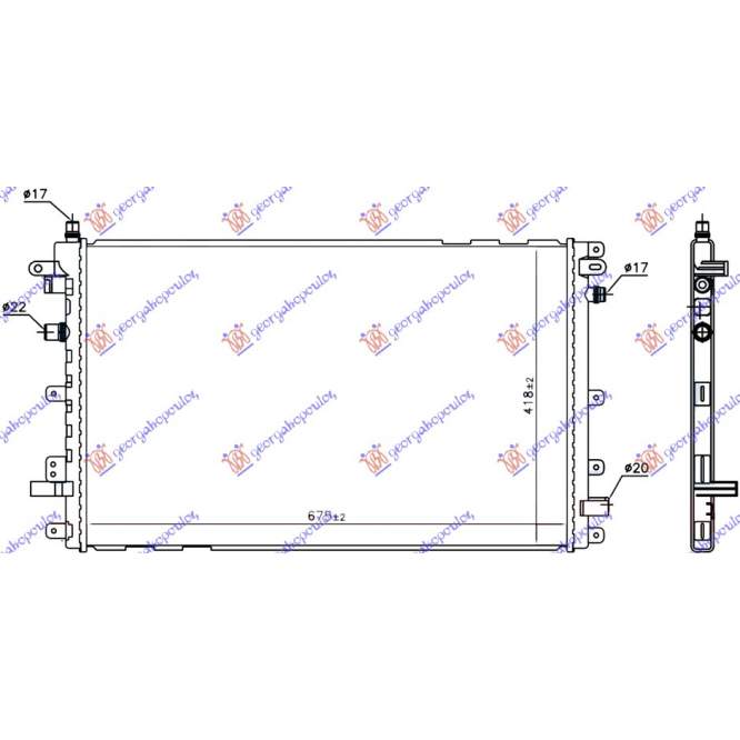  RADIATOR  HYBRID  ADITIONAL  (675x435x16)  (KOYO)  -  OPEL  OPEL  AMPERA  11-  pentru OPEL, OPEL AMPERA 11-