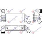  RAD.INTER.2,0-2,2HDi  (302x136x85)  pentru PEUGEOT, PEUGEOT 607 00-07, PEUGEOT, PEUGEOT EXPERT 07-16, Partea frontala, Radiator Intercooler