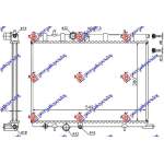 RAD. PETR-DIESEL (38x55) - PEUGEOT PEUGEOT 206+ (PLUS) 09-13 pentru PEUGEOT, PEUGEOT 206+ (PLUS) 09-13