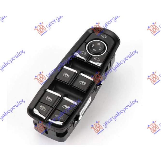  COMUTATOR  OGLINDA/USA  FATA  (Quatern)(13pin)  STG.        pentru PORSCHE, PORSCHE CAYENNE 10-15, PEUGEOT, PEUGEOT EXPERT 07-16, Interior, Comutatoare