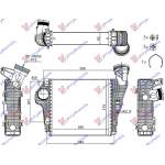 RADIATOR  INTERCOOLER  BNZ.-  3.0-3.6  (285x279x62)  -  PORSCHE  PORSCHE  MACAN  14-  pentru PEUGEOT, PEUGEOT EXPERT 07-16, Partea frontala, Radiator Intercooler, PORSCHE, PORSCHE MACAN 14-18