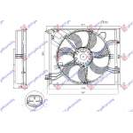  ELECTROVENTILATOR  ASSY  (SINGLE)  (440mm)  (2PIN)  pentru RENAULT, RENAULT TALISMAN SEDAN/GRANDTOUR 15-
