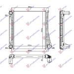 RADIATOR INTERCOOLER 3.0TD DIESEL 10- (495x593x40) - LAND ROVER DISCOVERY 05-14 pentru ROVER-LAND ROVER, LAND ROVER DISCOVERY 05-14, PEUGEOT, PEUGEOT EXPERT 07-16, Partea frontala, Radiator Intercooler