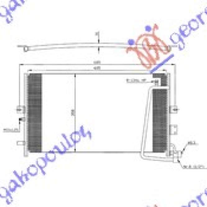 RADIATOR AC BENZINA DSL -01 (60x35,8x20) - SAAB 9.5 98-05 pentru SAAB, SAAB 9.5 98-05