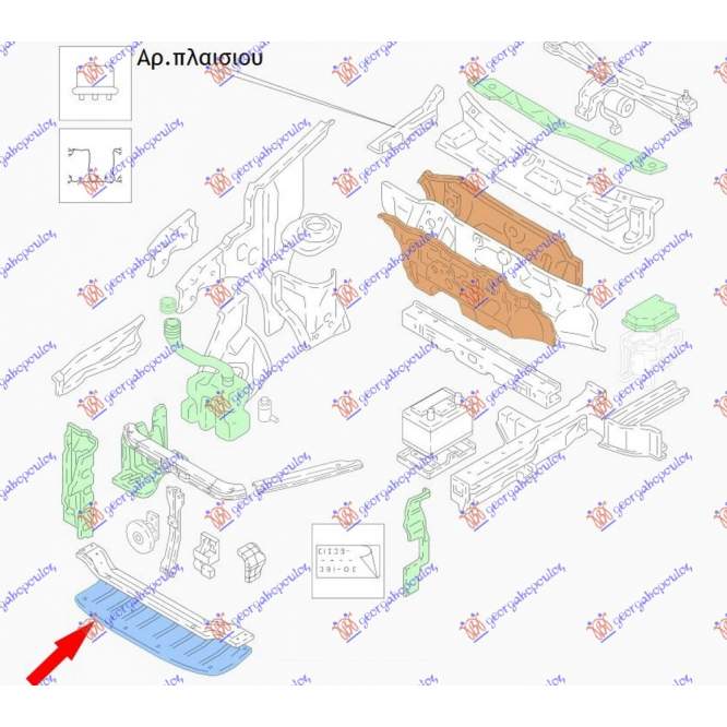 SCUT PLASTIC SUB BARA - SUZUKI SWIFT H/B 11-14 pentru SUZUKI, SUZUKI SWIFT H/B 11-14