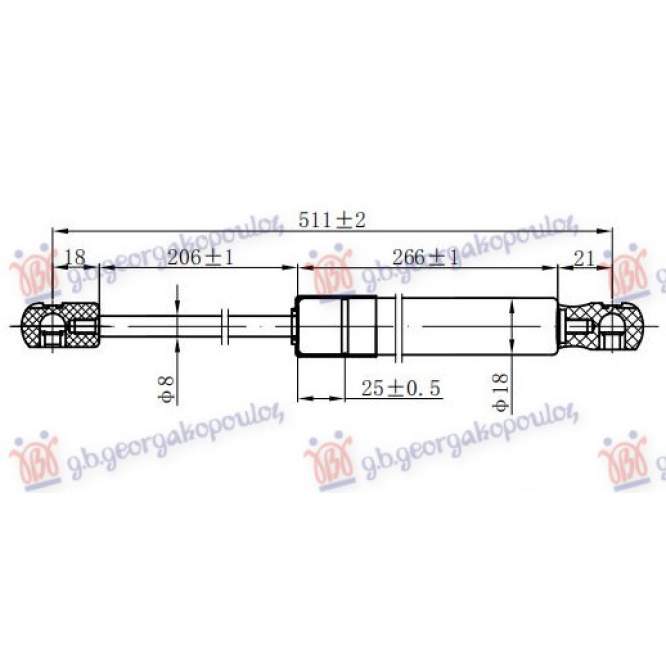  AMORTIZOR  HAION  (511L-270N)  pentru SUZUKI, SUZUKI CELERIO 14-