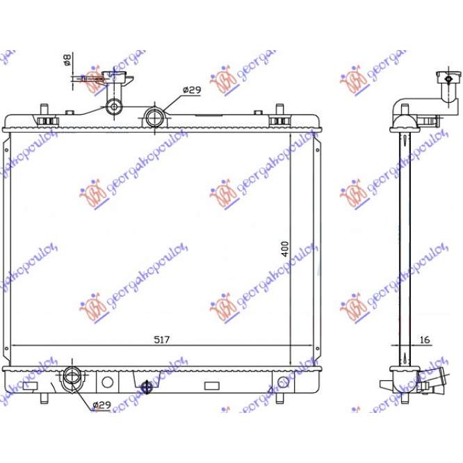 RAD. INTERC. 1,4 D4D DIESEL (250x190x64) - SUZUKI SWIFT H/B 14-17 pentru SUZUKI, SUZUKI SWIFT H/B 14-17
