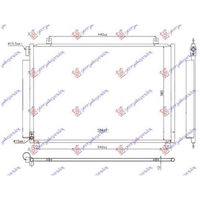  RADIATOR  AC  1.0-1.2  I  16v  -  HYBRID  BNZ.  (565x385x12)  (KOYO)  pentru SUZUKI, SUZUKI SWIFT H/B 17-24