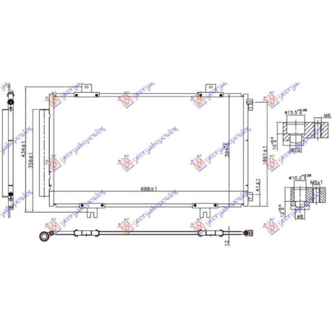 RADIATOR  AC  1.6  16v  BNZ.  (688x394x12)  (KOYO)  pentru SUZUKI, SUZUKI VITARA 19-