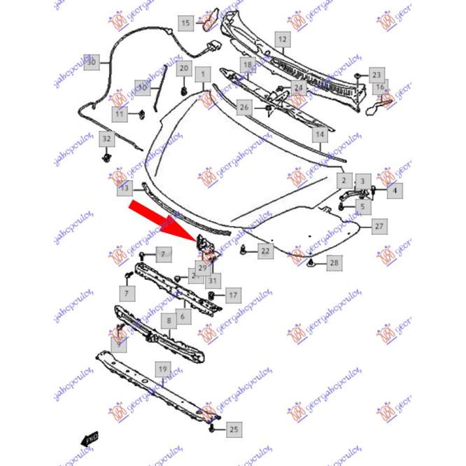 INCUIETOARE PE TRAGER - SUZUKI BALENO 16- pentru SUZUKI, SUZUKI BALENO 16-