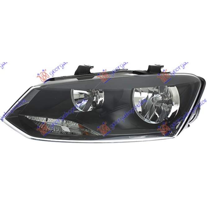 HEAD LAMP ELECT. TWIN BLACK (E) (TYC) - VW VW CROSS POLO 09-17 pentru VW, VW CROSS POLO 09-17
