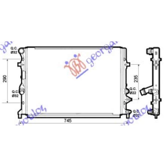 RADIATOR 1.2 PETROL TSI (625x452x34) - VW VW TOURAN 10-15 pentru VW, VW TOURAN 10-15